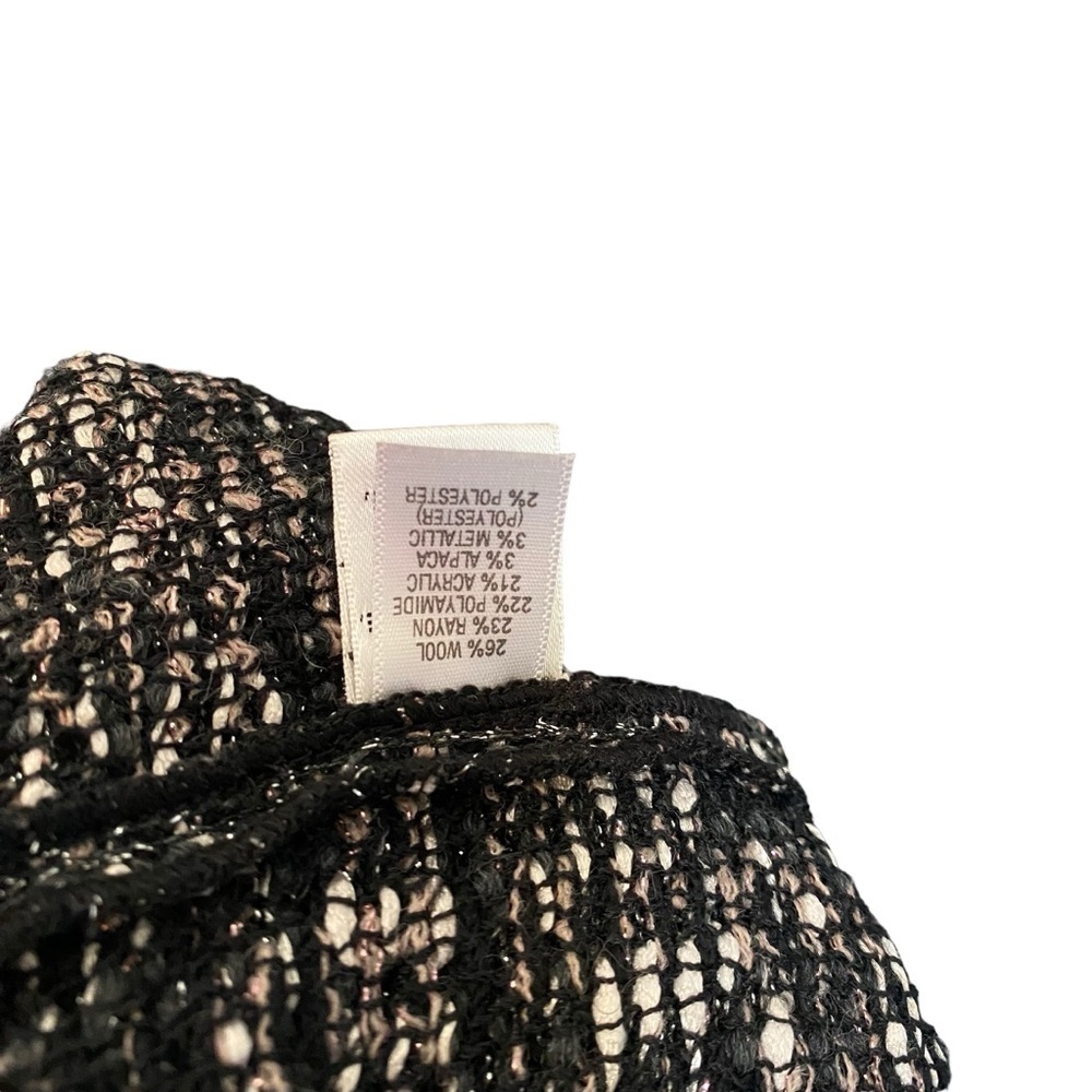 St. John Couture Black Tweed Fringe Boucle Knit Blazer Jacket Womens 16……​​​​​ - Picture 4 of 6